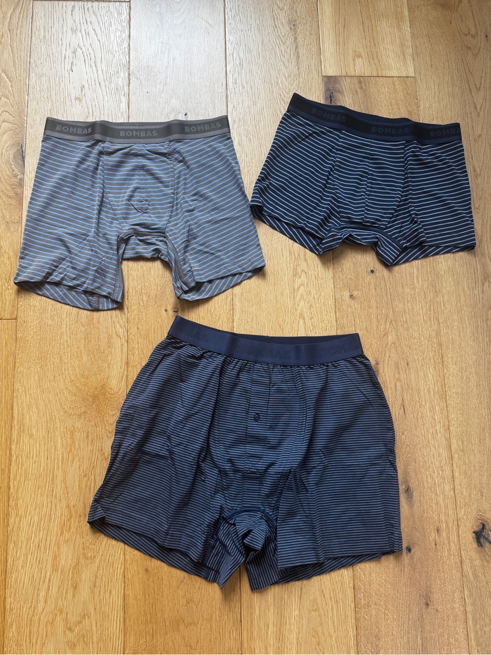 Bombas Men’s Striped Boxer Briefs & Boxer Shorts-Various Styles - 3 Pair Bundle